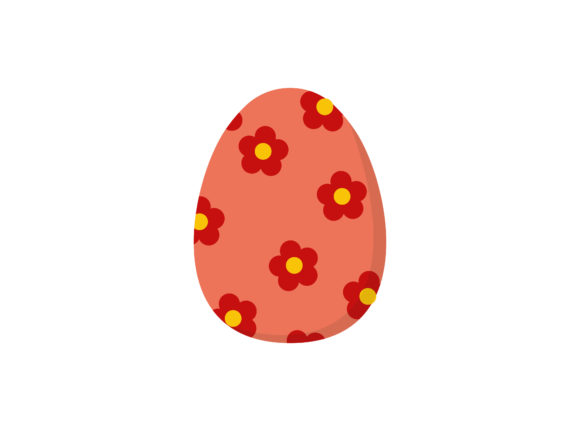 Easter Egg Flowers Vector Illustration Graphics for Publishing