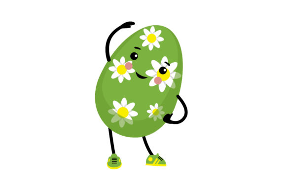 Easter Kawaii Egg Flowers Vector Graphics and Illustrations Review