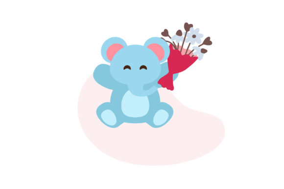 Elephant with Flowers Bucket Valentine Graphics and Illustrations Review