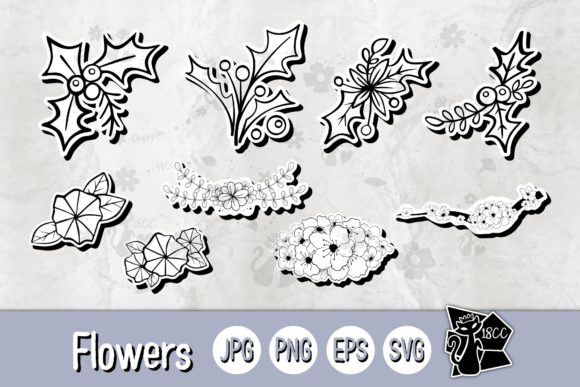 Flowers JPG PNG EPS SVG Graphics and Illustrations Review