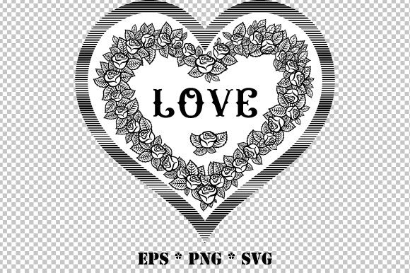 Love Heart Roses Frame Vector SVG PNG Graphics and Illustrations Review