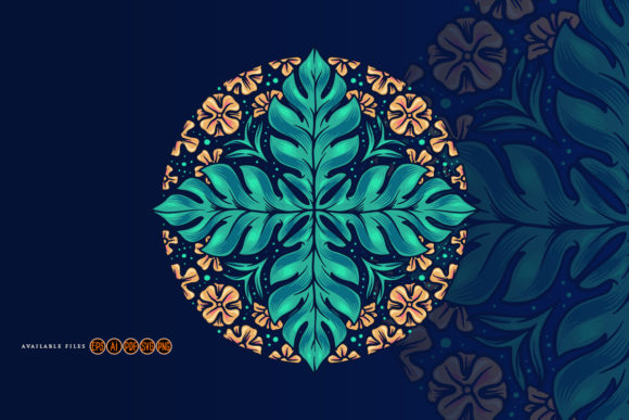 Mandala Art Seamless Leaf Flowers Svg Graphics and Illustrations Review