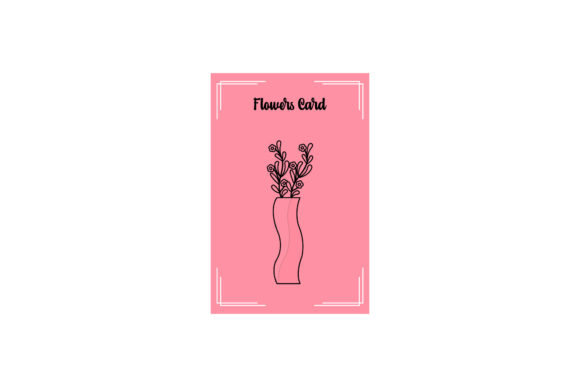 Simple Decoration Flowers Card Vector Graphics and Illustrations