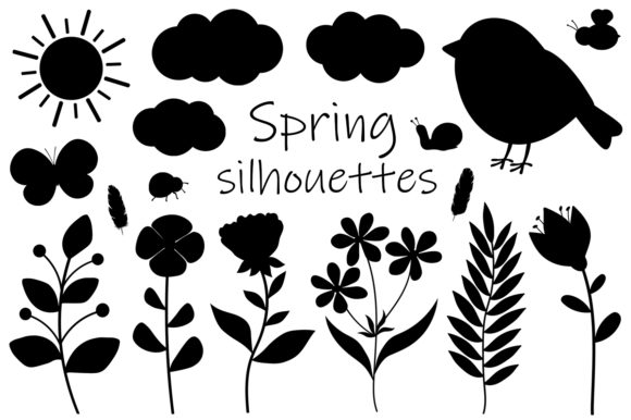 Spring Silhouettes. Flowers Silhouettes Review