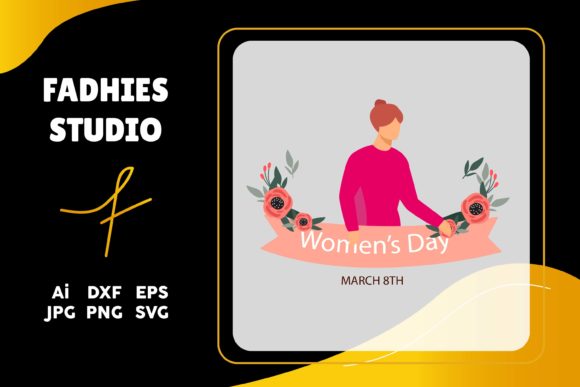 Women s Day Beautiful Banner Flowers Graphics and Illustrations